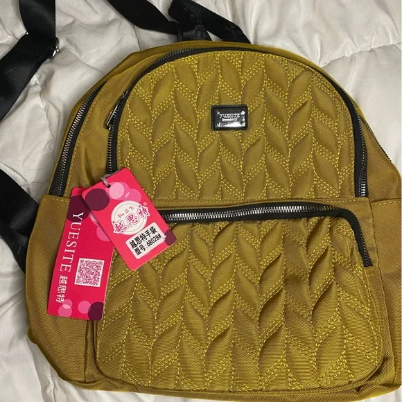 yuesite | Bags | Yuesite Mustard Yellow Backpack Nwt | Poshmark